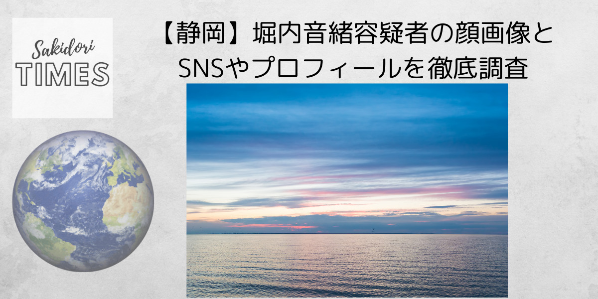 【静岡】堀内音緒容疑者の顔画像とSNSやプロフィールを徹底調査